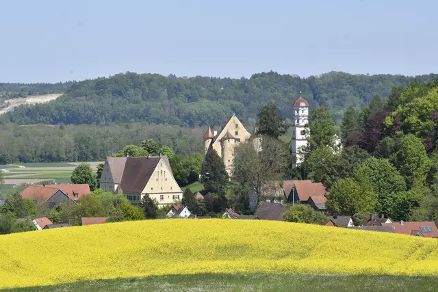 Schloss Oberbalzheim mit Dreifaltigkeits-Kirche